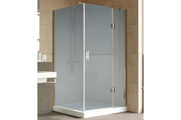 Душевой уголок Vegas Glass AFP-Fis Lux 120*100 08 10 R профиль глянцевый хром, стекло сатин, прямоугольный, двери распашные