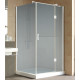Душевой уголок Vegas Glass AFP-Fis Lux 120*100 01 10 R профиль белый, стекло сатин, прямоугольный, двери распашные