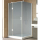 Душевой уголок Vegas Glass AFP-Fis Lux 120*100 01 10 L профиль белый, стекло сатин, прямоугольный, двери распашные