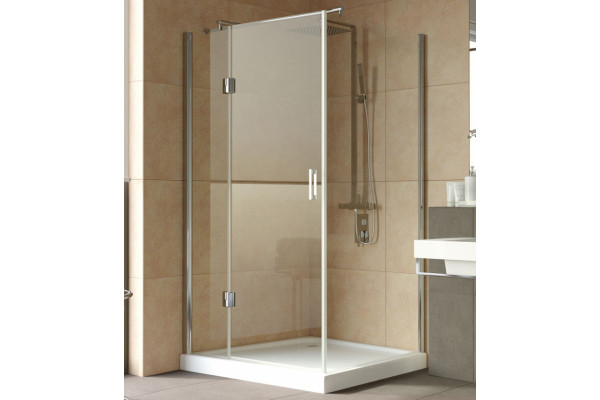 Душевой уголок Vegas Glass AFP-Fis Lux 120*100 08 01 L профиль глянцевый хром, стекло прозрачное, прямоугольный, двери распашные