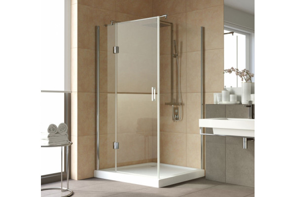 Душевой уголок Vegas Glass AFP-Fis Lux 120*100 08 01 L профиль глянцевый хром, стекло прозрачное, прямоугольный, двери распашные