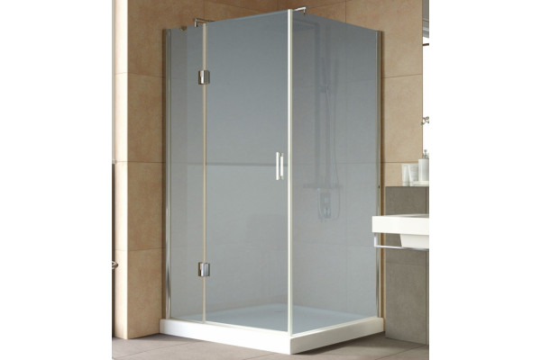 Душевой уголок Vegas Glass AFP-Fis Lux 120*100 08 10 L профиль глянцевый хром, стекло сатин, прямоугольный, двери распашные