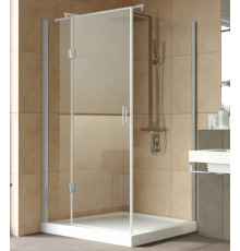 Душевой уголок Vegas Glass AFP-Fis Lux 120*100 07 01 L профиль матовый хром, стекло прозрачное, прямоугольный, двери распашные