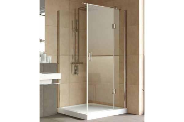 Душевой уголок Vegas Glass AFP-Fis Lux 100*90 05 01 R профиль бронза, стекло прозрачное, прямоугольный, двери распашные