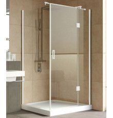Душевой уголок Vegas Glass AFP-Fis Lux 120*90 01 01 R профиль белый, стекло прозрачное, прямоугольный, двери распашные