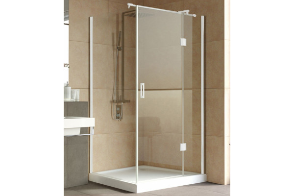 Душевой уголок Vegas Glass AFP-Fis Lux 120*90 01 01 R профиль белый, стекло прозрачное, прямоугольный, двери распашные