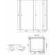 Душевой уголок Vegas Glass AFP-Fis Lux 120*90 01 01 R профиль белый, стекло прозрачное, прямоугольный, двери распашные