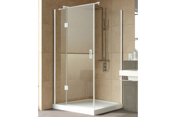 Душевой уголок Vegas Glass AFP-Fis Lux 120*90 01 01 L профиль белый, стекло прозрачное, прямоугольный, двери распашные