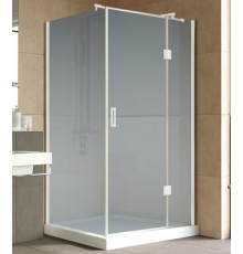 Душевой уголок Vegas Glass AFP-Fis Lux 120*90 01 10 R профиль белый, стекло сатин, прямоугольный, двери распашные