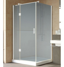 Душевой уголок Vegas Glass AFP-Fis Lux 120*90 01 10 L профиль белый, стекло сатин, прямоугольный, двери распашные