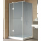 Душевой уголок Vegas Glass AFP-Fis Lux 120*90 01 10 L профиль белый, стекло сатин, прямоугольный, двери распашные