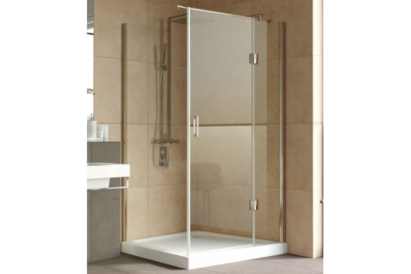 Душевой уголок Vegas Glass AFP-Fis Lux 120*90 08 01 R профиль глянцевый хром, стекло прозрачное, прямоугольный, двери распашные