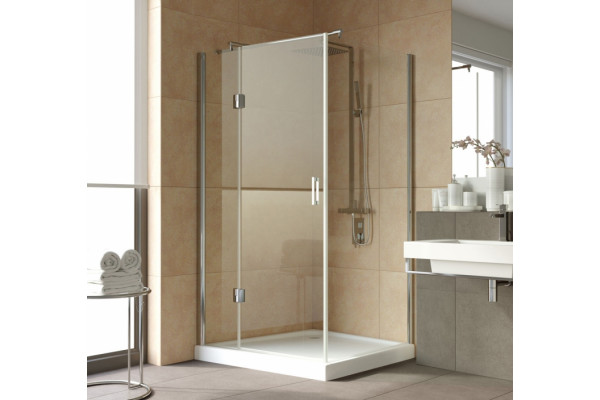Душевой уголок Vegas Glass AFP-Fis Lux 120*90 08 01 L профиль глянцевый хром, стекло прозрачное, прямоугольный, двери распашные