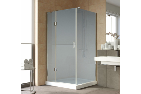 Душевой уголок Vegas Glass AFP-Fis Lux 120*90 08 10 L профиль глянцевый хром, стекло сатин, прямоугольный, двери распашные