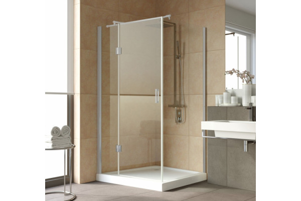 Душевой уголок Vegas Glass AFP-Fis Lux 120*90 07 01 L профиль матовый хром, стекло прозрачное, прямоугольный, двери распашные