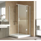 Душевой уголок Vegas Glass AFP-Fis Lux 120*100 01 01 R профиль белый, стекло прозрачное, прямоугольный, двери распашные