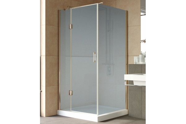 Душевой уголок Vegas Glass AFP-Fis Lux 100*90 05 10 L профиль бронза, стекло сатин, квадратный, двери распашные