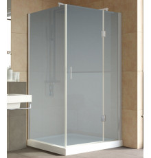 Душевой уголок Vegas Glass AFP-Fis Lux 120*90 07 10 R профиль матовый хром, стекло сатин, прямоугольный, двери распашные
