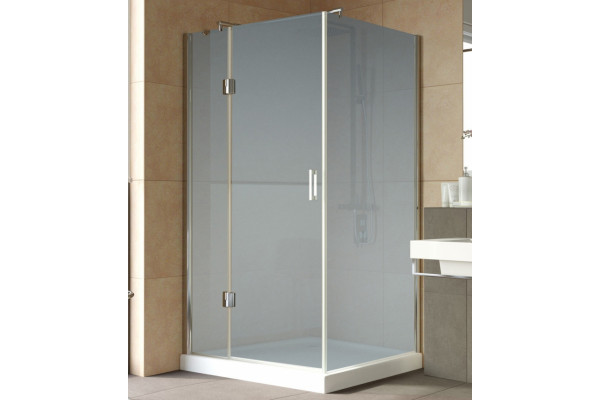 Душевой уголок Vegas Glass AFP-Fis Lux 120*90 07 10 L профиль матовый хром, стекло сатин, прямоугольный, двери распашные