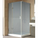 Душевой уголок Vegas Glass AFP-Fis Lux 120*90 07 10 L профиль матовый хром, стекло сатин, прямоугольный, двери распашные
