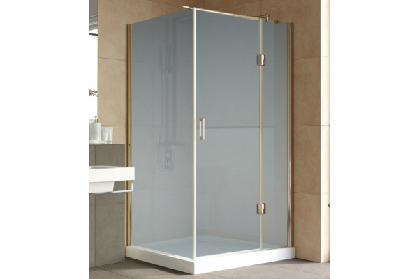 Душевой уголок Vegas Glass AFP-Fis Lux 120*90 05 10 R профиль бронза, стекло сатин, прямоугольный, двери распашные