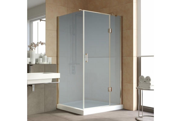 Душевой уголок Vegas Glass AFP-Fis Lux 120*90 05 10 R профиль бронза, стекло сатин, прямоугольный, двери распашные