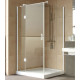 Душевой уголок Vegas Glass AFP-Fis Lux 120*100 01 01 L профиль белый, стекло прозрачное, прямоугольный, двери распашные