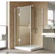 Душевой уголок Vegas Glass AFP-Fis Lux 120*100 01 01 L профиль белый, стекло прозрачное, прямоугольный, двери распашные
