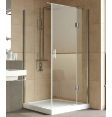Душевой уголок Vegas Glass AFP-Fis Lux 100*90 08 01 R профиль глянцевый хром, стекло прозрачное, прямоугольный, двери распашные