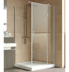 Душевой уголок Vegas Glass AFP-Fis Lux 100*90 07 01 R профиль матовый хром, стекло прозрачное, прямоугольный, двери распашные