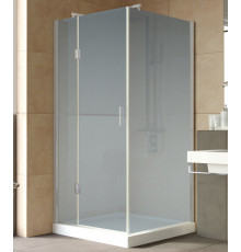 Душевой уголок Vegas Glass AFP-Fis Lux 0100 07 10 L профиль матовый хром, стекло сатин, квадратный, двери распашные