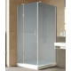 Душевой уголок Vegas Glass AFP-Fis Lux 0100 07 10 L профиль матовый хром, стекло сатин, квадратный, двери распашные