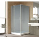 Душевой уголок Vegas Glass AFP-Fis Lux 0100 07 10 L профиль матовый хром, стекло сатин, квадратный, двери распашные