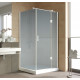 Душевой уголок Vegas Glass AFP-Fis Lux 100*90 01 10 R профиль белый, стекло сатин, прямоугольный, двери распашные