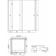 Душевой уголок Vegas Glass AFP-Fis Lux 100*90 01 01 L профиль белый, стекло прозрачное, квадратный, двери распашные