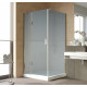 Душевой уголок Vegas Glass AFP-Fis Lux 100*90 08 10 L профиль глянцевый хром, стекло сатин, квадратный, двери распашные
