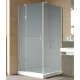 Душевой уголок Vegas Glass AFP-Fis Lux 100*90 07 10 L профиль матовый хром, стекло сатин, квадратный, двери распашные