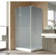 Душевой уголок Vegas Glass AFP-Fis Lux 100*90 07 10 L профиль матовый хром, стекло сатин, квадратный, двери распашные