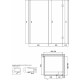 Душевой уголок Vegas Glass AFP-Fis Lux 0090 07 10 R профиль матовый хром, стекло сатин, квадратный, двери распашные