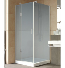 Душевой уголок Vegas Glass AFP-Fis Lux 0090 07 10 L профиль матовый хром, стекло сатин, квадратный, двери распашные