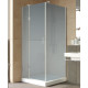 Душевой уголок Vegas Glass AFP-Fis Lux 0090 07 10 L профиль матовый хром, стекло сатин, квадратный, двери распашные
