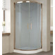 Душевой уголок Vegas Glass ZS 0090 05 10 профиль бронза, стекло сатин, четверть круга, двери раздвижные