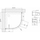 Душевой уголок Vegas Glass ZS 0100 07 02 профиль матовый хром, стекло шиншилла, четверть круга, двери раздвижные