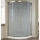 Душевой уголок Vegas Glass ZS 120 08 10 профиль глянцевый хром, стекло сатин, четверть круга, двери раздвижные