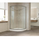Душевой уголок Vegas Glass ZS 120 07 01 профиль матовый хром, стекло прозрачное, четверть круга, двери раздвижные