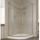 Душевой уголок Vegas Glass ZS-F 120*100 07 01 профиль матовый хром, стекло прозрачное, прямоугольный-асимметричный, двери раздвижные