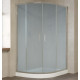 Душевой уголок Vegas Glass ZS-F 120*100 07 10 профиль матовый хром, стекло сатин, прямоугольный-асимметричный, двери раздвижные