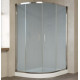 Душевой уголок Vegas Glass ZS-F 120*110 08 10 профиль глянцевый хром, стекло сатин, прямоугольный-асимметричный, двери раздвижные