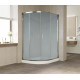 Душевой уголок Vegas Glass ZS-F 120*110 08 10 профиль глянцевый хром, стекло сатин, прямоугольный-асимметричный, двери раздвижные
