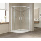 Душевой уголок Vegas Glass ZS-F 120*110 01 01 профиль белый, стекло прозрачное, прямоугольный-асимметричный, двери раздвижные